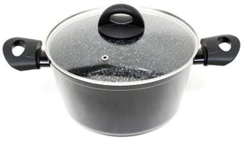 CASSEROLE MARBRE + COUVERCLE D.28CM H.12,5CM