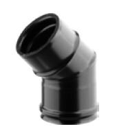 COUDE 45° DOUBLE PAROI NOIR D:80 INOX 316