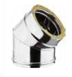 COUDE DOUBLE PAROI 45° D:130 INOX 316