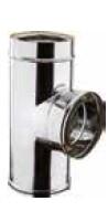 TE 90° DOUBLE PAROI INOX 316 D:130