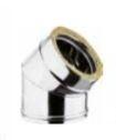 COUDE DOUBLE PAROI 45° D:180 INOX 316