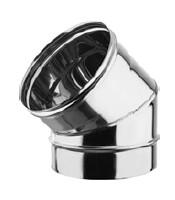 COUDE 45° SIMPLE PAROI INOX 316 D:130