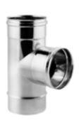 TE 90°F SIMPLE PAROI INOX 316 D:100