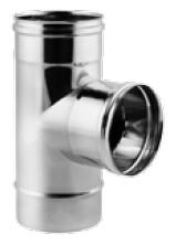 TE 90°F SIMPLE PAROI INOX 316 D:80