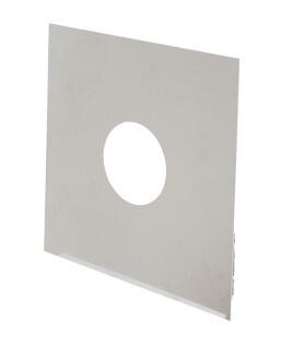 PLAQUE COUVERTURE INOX SIMPLE PAROI 40X40CM D:130
