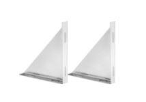 EQUERRE POUR PLAQUE DEPART SIMPLE PAROI INOX 316 D:100