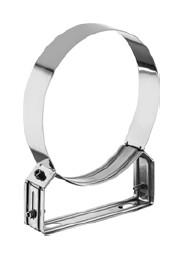 BRIDE MURALE REGLABLE SIMPLE PAROI INOX 316 D:130