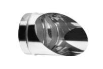 ELEMENT TERMINAL HORIZONTAL SIMPLE PAROI INOX 316 D:100