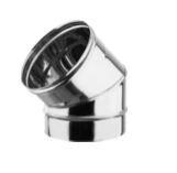 COUDE 45° SIMPLE PAROI INOX 316 D:180
