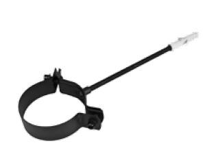 COLLIER FIXATION MURALE 2MM INOX 316 NOIR D:80