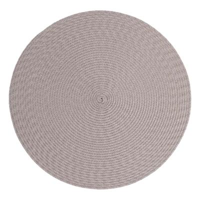 SET DE TABLE ROND CHAMBRAY GRIS D.38CM