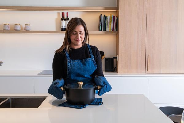 GANT DE CUISINE (DROIT ET GAUCHE) DENIM 18X32CM