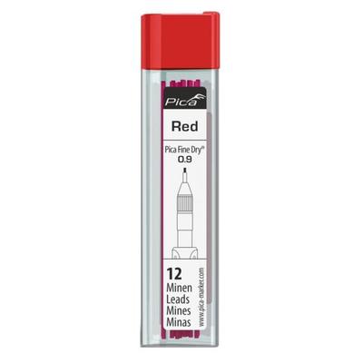 MINES POUR CRAYON DE MARQUAGE FIN DRY ROUGES ( 12 PC)
