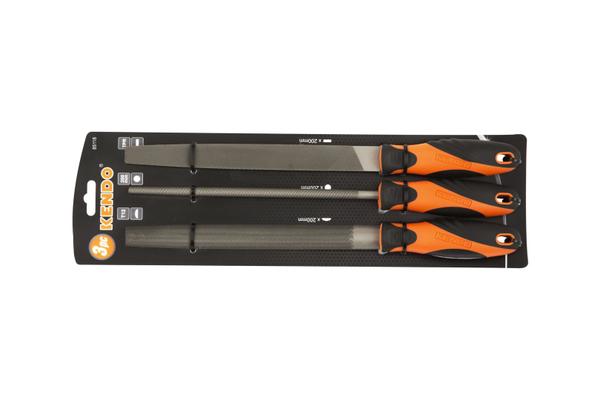 KENDO JEU DE 3 LIMES ACIER 200MM