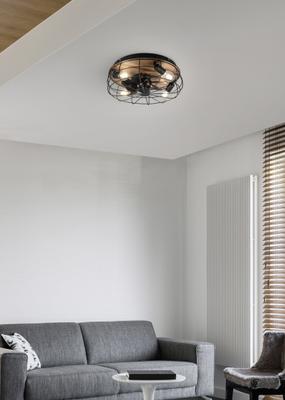 TRONDHEIM PLAFONNIER VENTILATEUR 4XE27