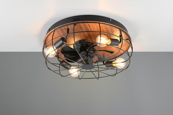 TRONDHEIM PLAFONNIER VENTILATEUR 4XE27