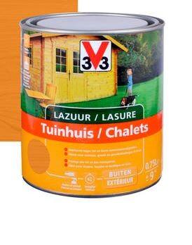 V33 LASURE CHALET TONS BOIS 0.75L SATIN MERANTI
