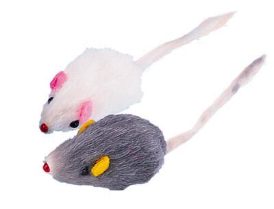 SOURIS POILS RAS NATUREL 5CM (4 PCS)