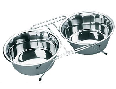MANGEOIRE INOX (2) SUR PIED 16CM 0,75 L