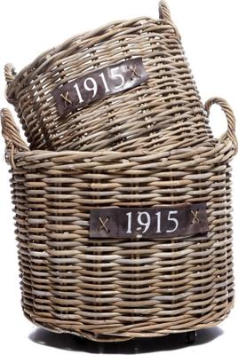 PANIER ROTAN ROND S/ROUE (2PCS)
