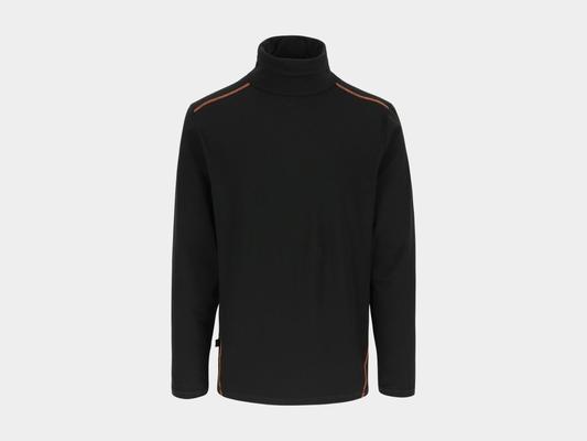 LOTIS T-SHIRT COL ROULE MANCHES LONGUES NOIR XXL