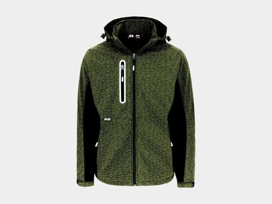 FLEXOR SOFTSHELL KAKI REFLECHISSANT/NOIR XS