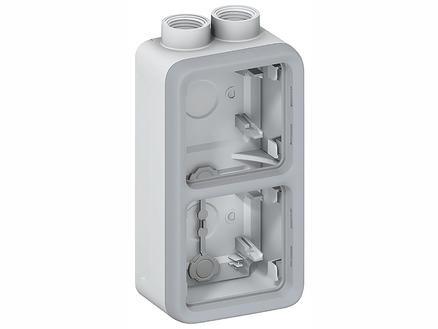 BOITIER ENCASTRABLE DOUBLE SORTIE 1/2 X 6-2.0