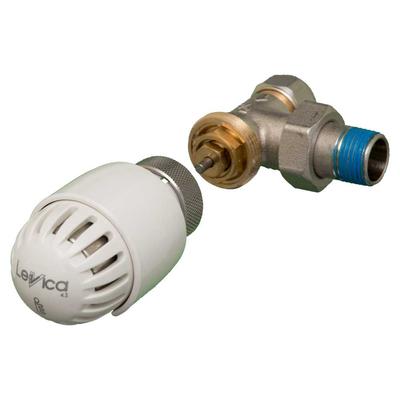 ROBINET THERMOST EQUERRE 1/2 AVEC RACCORD CHAUFFAGE