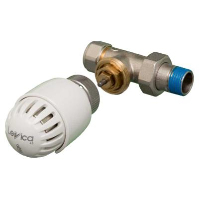 ROBINET THERMOST DROIT 1/2 AVEC RACCORD CHAUFFAGE