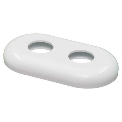 ROSACE DOUBLE BLANCHE L50MM  Ø21.7MM