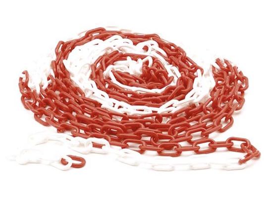 CHAINE PVC ROUGE-BLANC (10M)