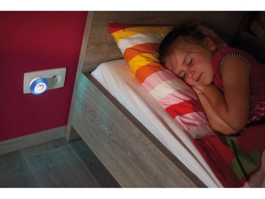 VEILLEUSE LED  + PRISE CAPTEUR CREPUSCULAIRE 3 COULEURS