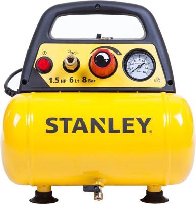STANLEY COMPRESSEUR SANS HUILE HORIZONTAL 6L 1.5HP 8 BAR