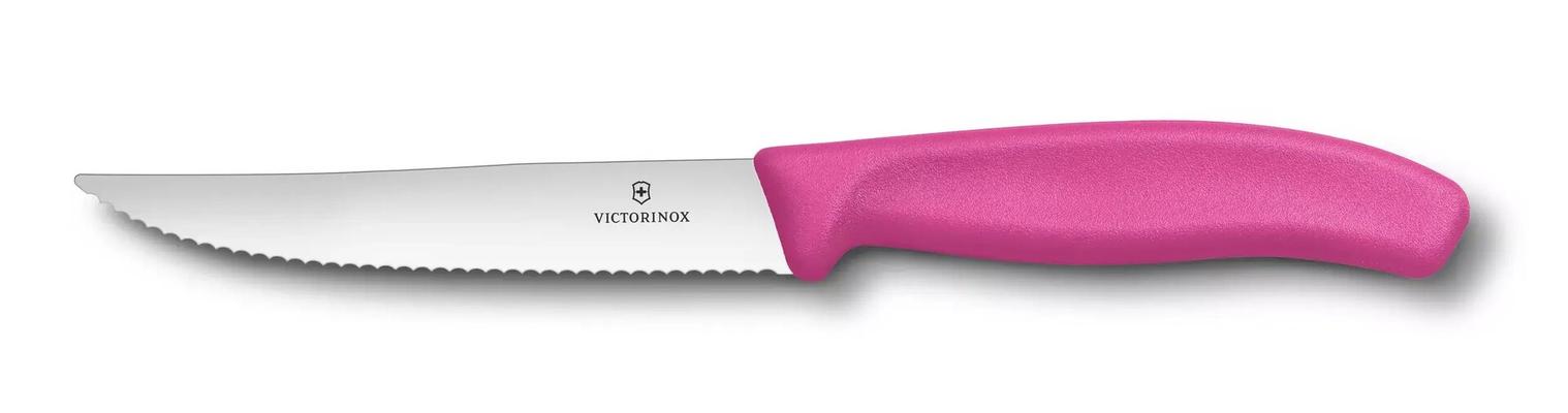 COUTEAU A STEAK ET A PIZZA GOURMET 12CM ROSE