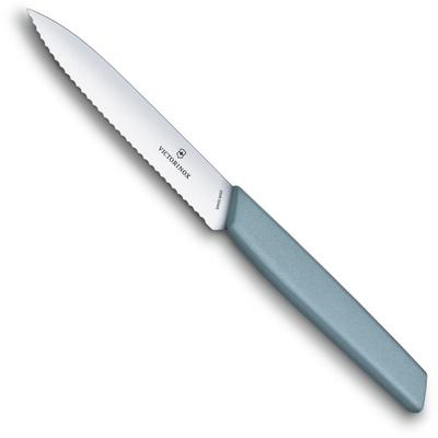 COUTEAU D'OFFICE TRANCHANT DENTE 10CM BLEU PASTEL