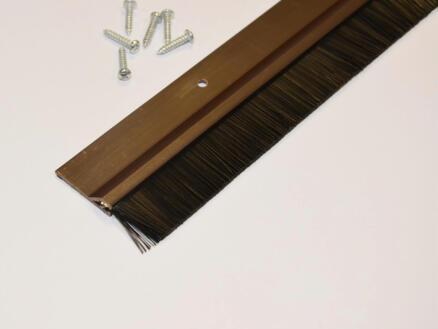 BAS DE PORTE AVEC BROSSE 100CM BRUN