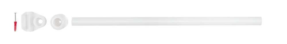 SUPPORT BARRE DE DOUCHE 25MM L57CM BLANC