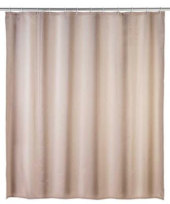 RIDEAU DE DOUCHE 180X200 CM BEIGE ANTI-MOISISSURE POLYESTER RECYC