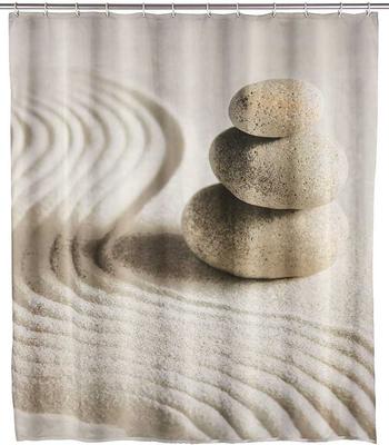 RIDEAU DE DOUCHE 180X200CM SANS & STONE