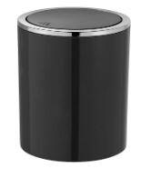 POUBELLE A COUVERCLE OSCILLANT INCA NOIR 2L