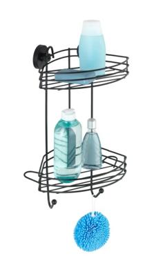 ETAGERE D'ANGLE A 2 NIVEAUX VACUUM-LOC NOIR