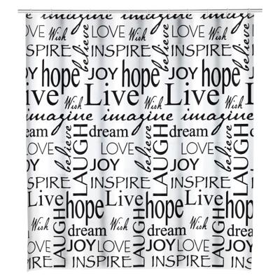 RIDEAU DE DOUCHE 180X200 CM PEVA RECYCLE GRS LIVE