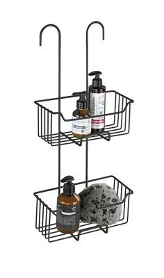 SERVITEUR DE DOUCHE POUR THERMOSTAT INOX MILO NOIR 2 NIVEAUX