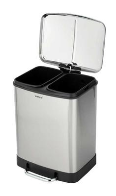 POUBELLE INOX EASY CLOSE 2X12L, STUDIO DUO