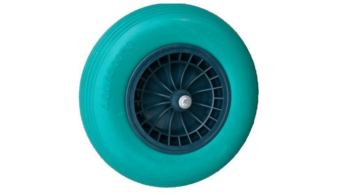 ROUE BROUETTE INCR. JANTE PVC VERT