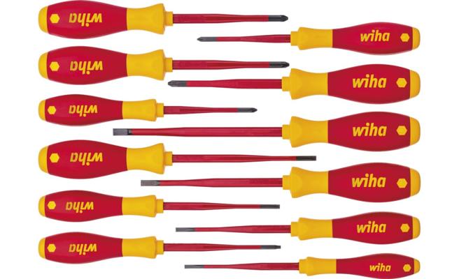 WIHA JEU TOURNEVIS ELEC SLIMFIX (12PC)