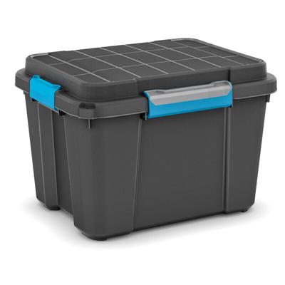 SCUBA BOX M 45L NOIR/CLIPS BLEU