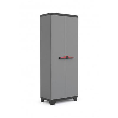 STILO ARMOIRE DE RANGEMENT GRIS FONCE/NOIR 68X173X39CM
