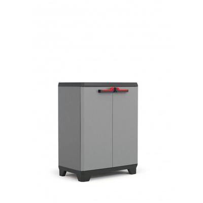 STILO ARMOIRE DE RANGEMENT GRIS FONCE/NOIR 90X68X39CM