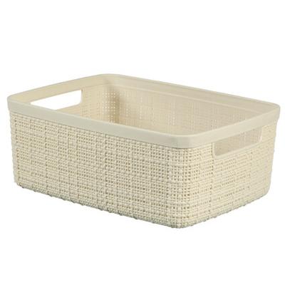 PANIER JUTE CREME 26X20X10CM